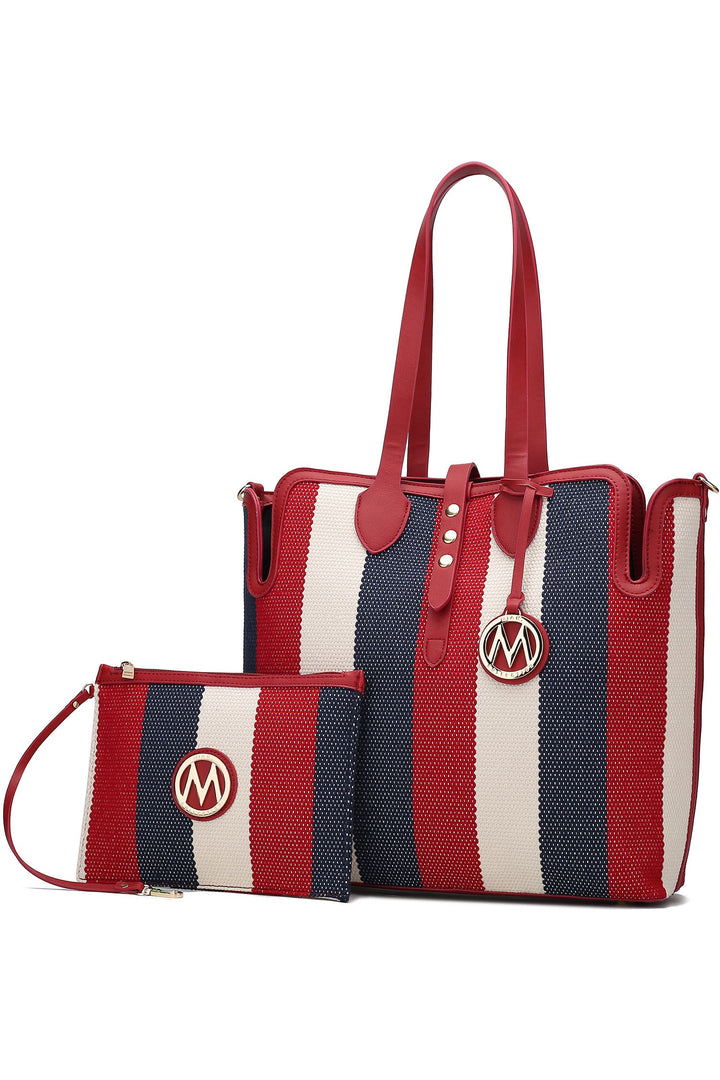 Red Mkf Collection Juliana Oversize Tote Wristlet