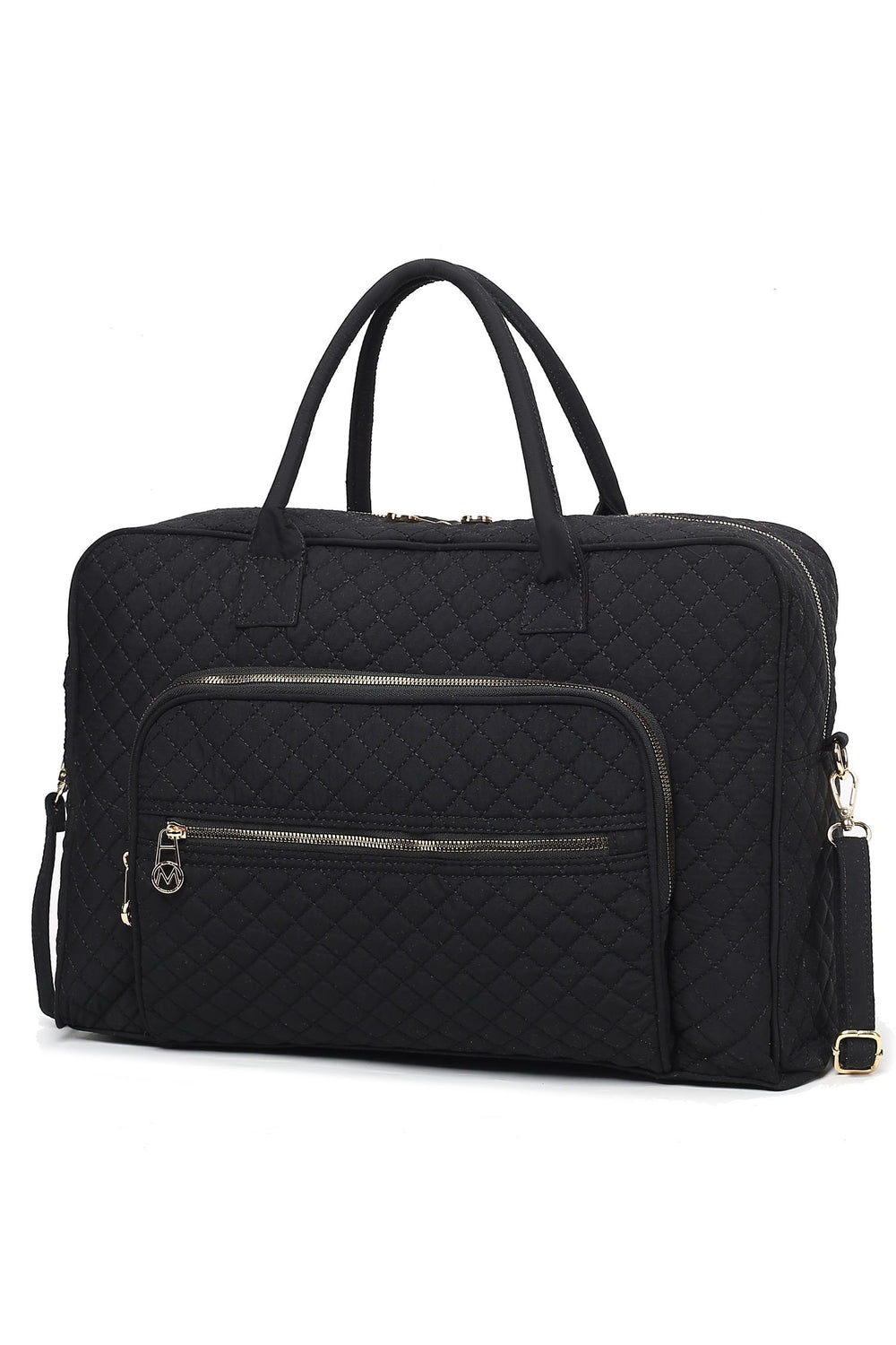 Brown Mkf Collection Jayla Solid Quilted Duffle Bag