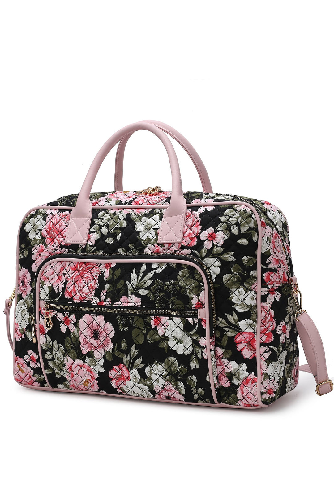 Navy Mkf Collection Jayla Botanical Pattern Duffle Bag