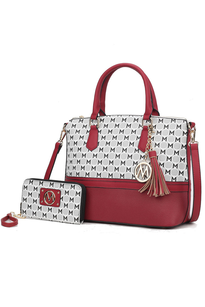 Fuschia Mkf Collection Saylor Tote And Matching Wallet