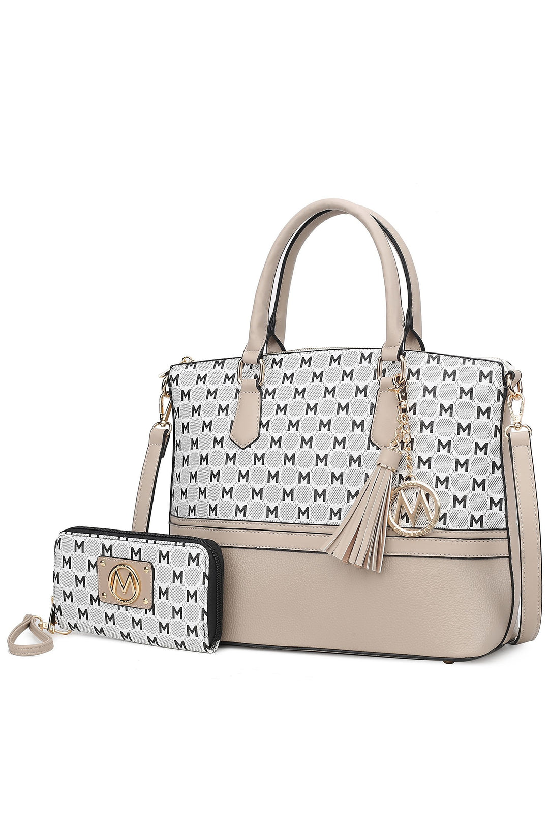 Cognac Mkf Collection Saylor Tote And Matching Wallet