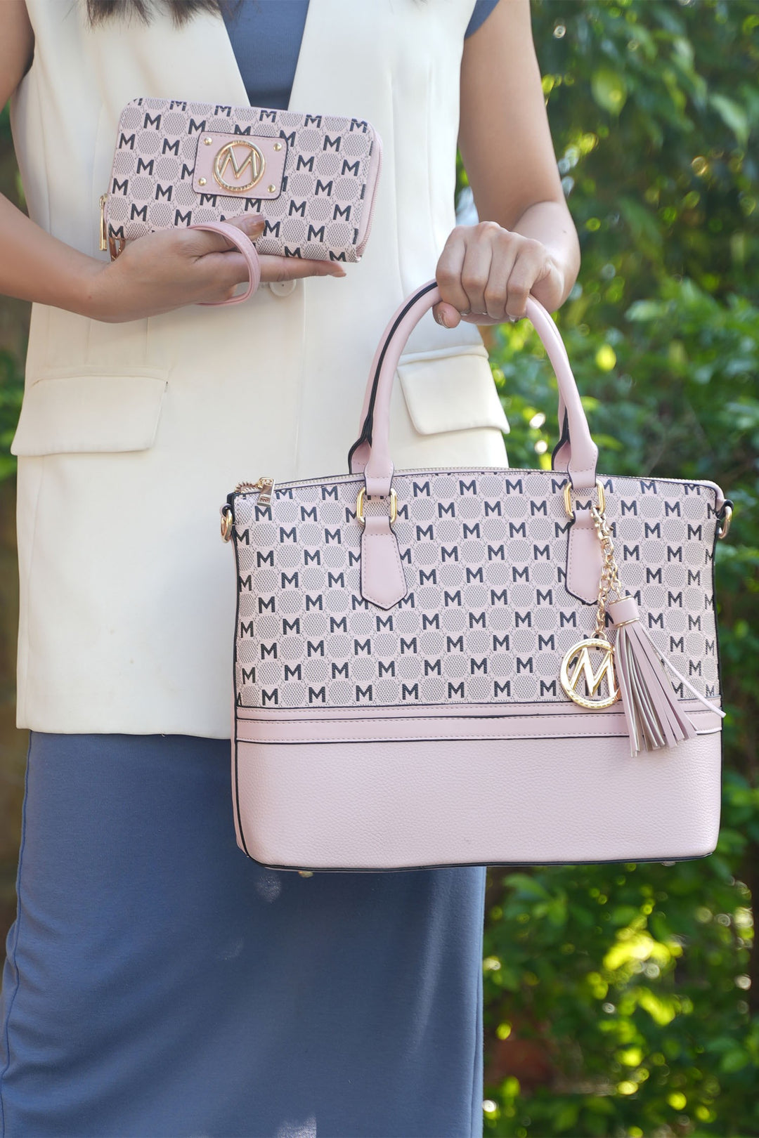 Black Mkf Collection Saylor Tote And Matching Wallet