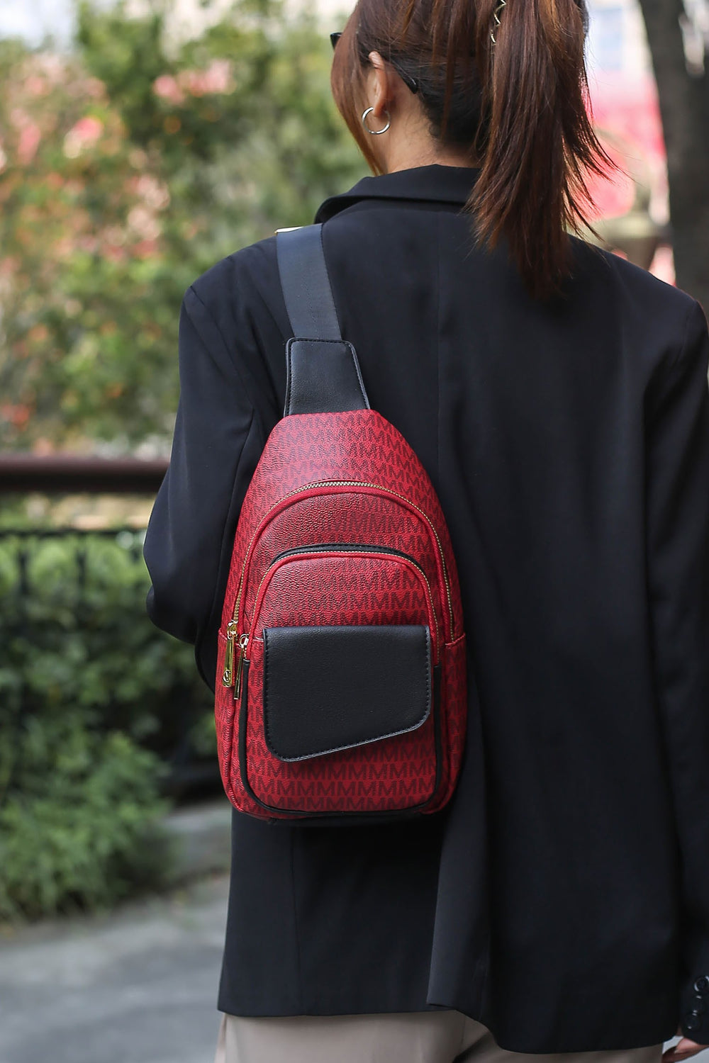 Black Mkf Collection Kace M Crossbody Sling Bag