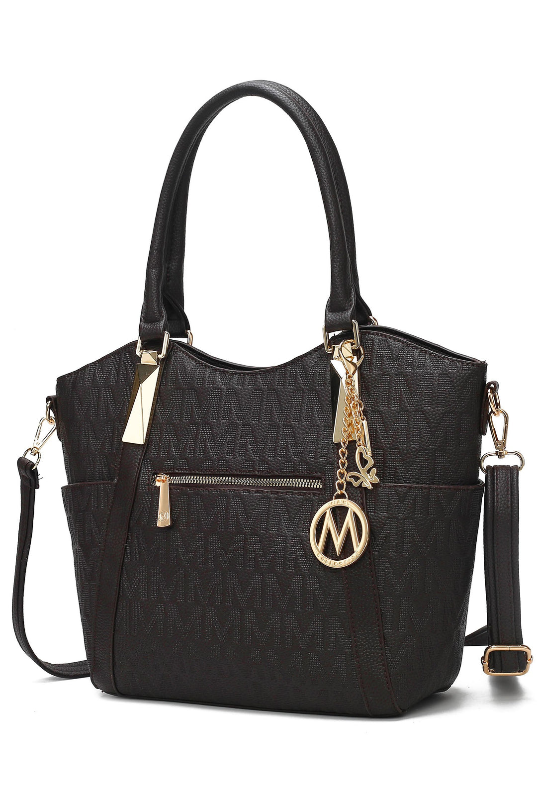 Navy Mkf Collection Hazel Vegan Leather Tote By Mia K
