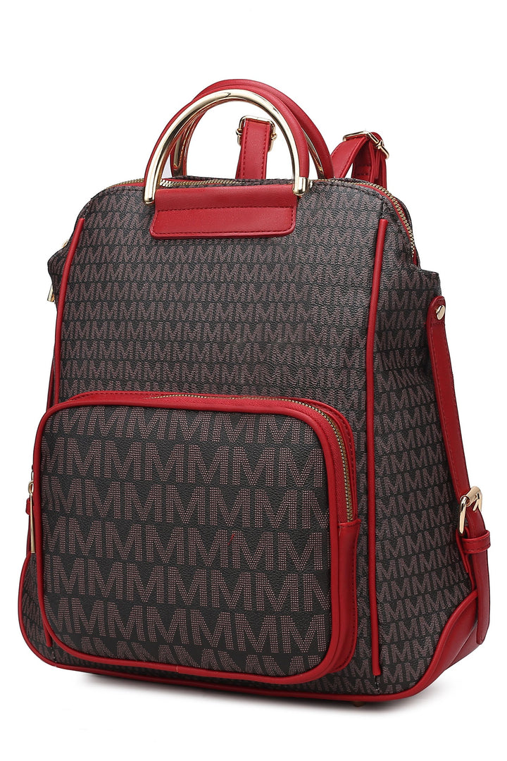 Brown Mkf Collection June Printed Womens Backpack