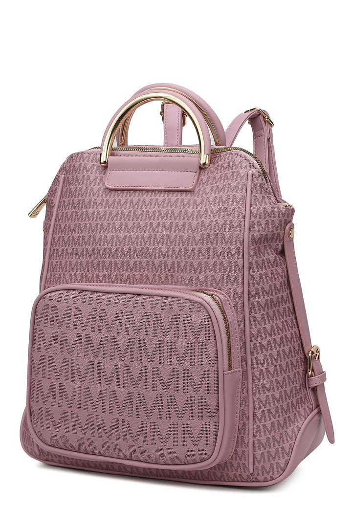 Burgundy Mkf Collection June Printed Womens Backpack