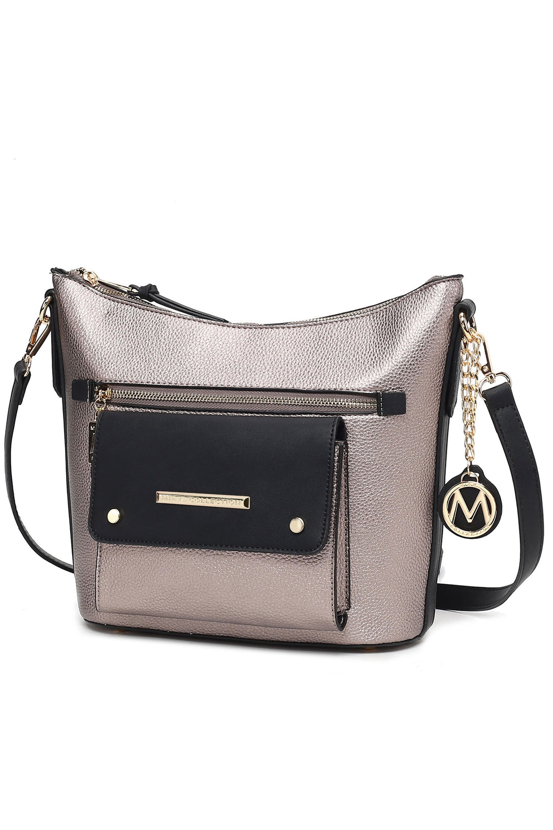 Charcoal - Light Blue Mkf Collection Serenity Color Block Crossbody Bag