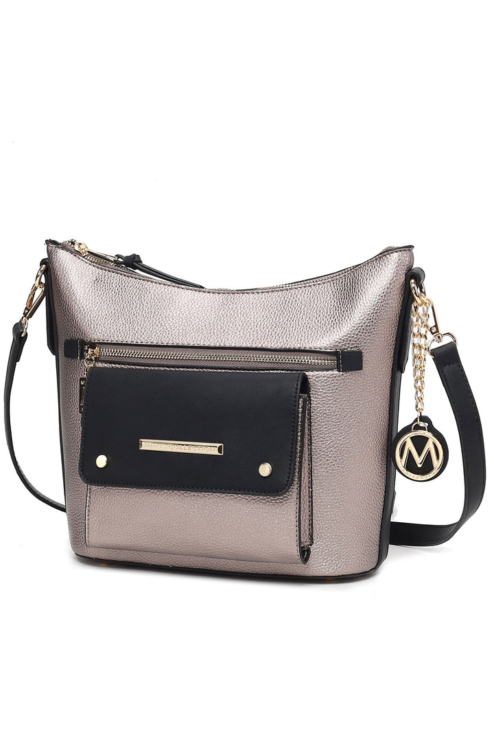 Charcoal - Light Blue Mkf Collection Serenity Color Block Crossbody Bag