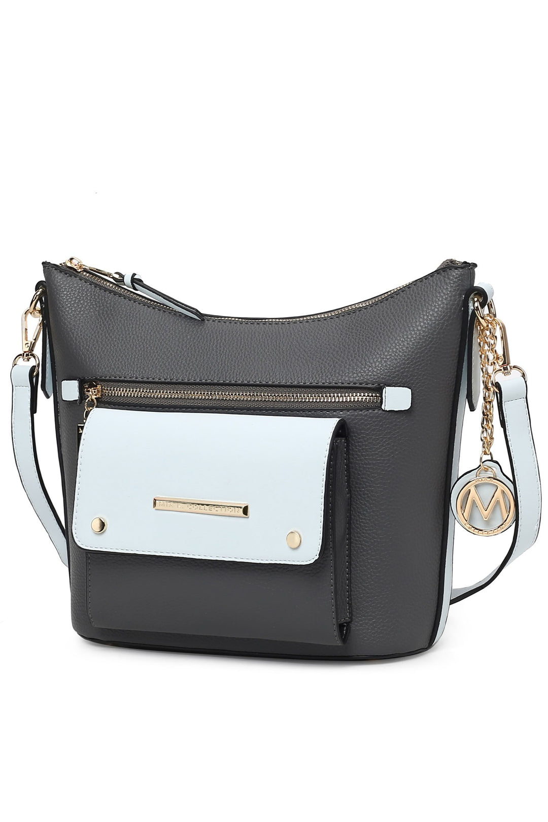 Cognac - Black Mkf Collection Serenity Color Block Crossbody Bag