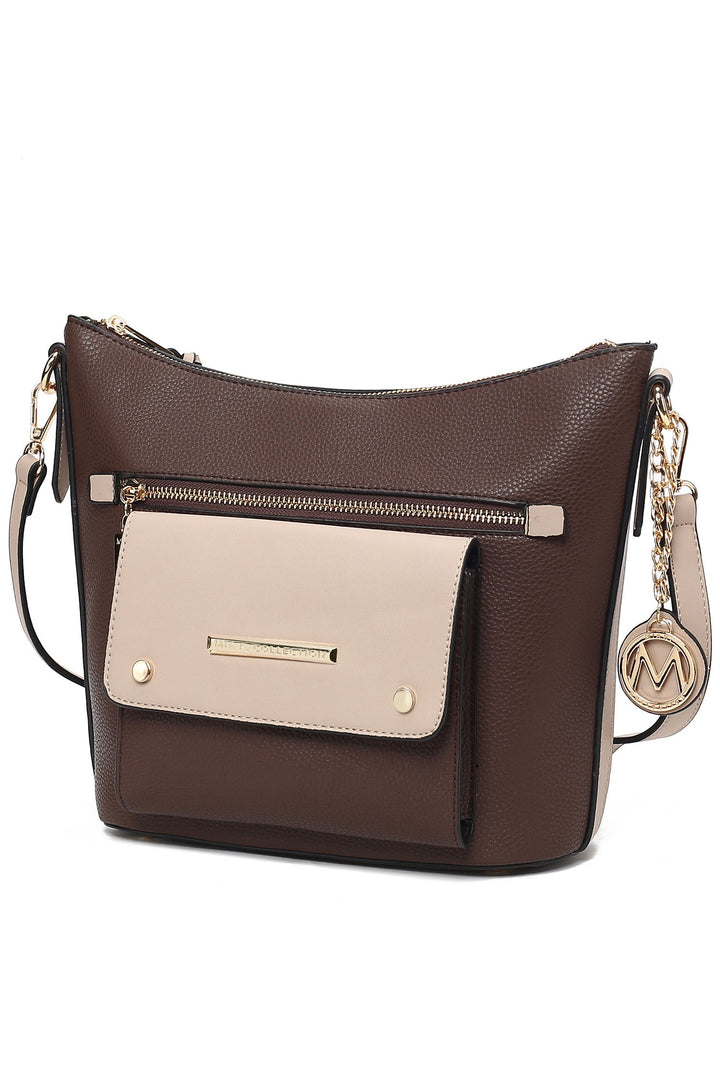 Olive - Mustard Mkf Collection Serenity Color Block Crossbody Bag