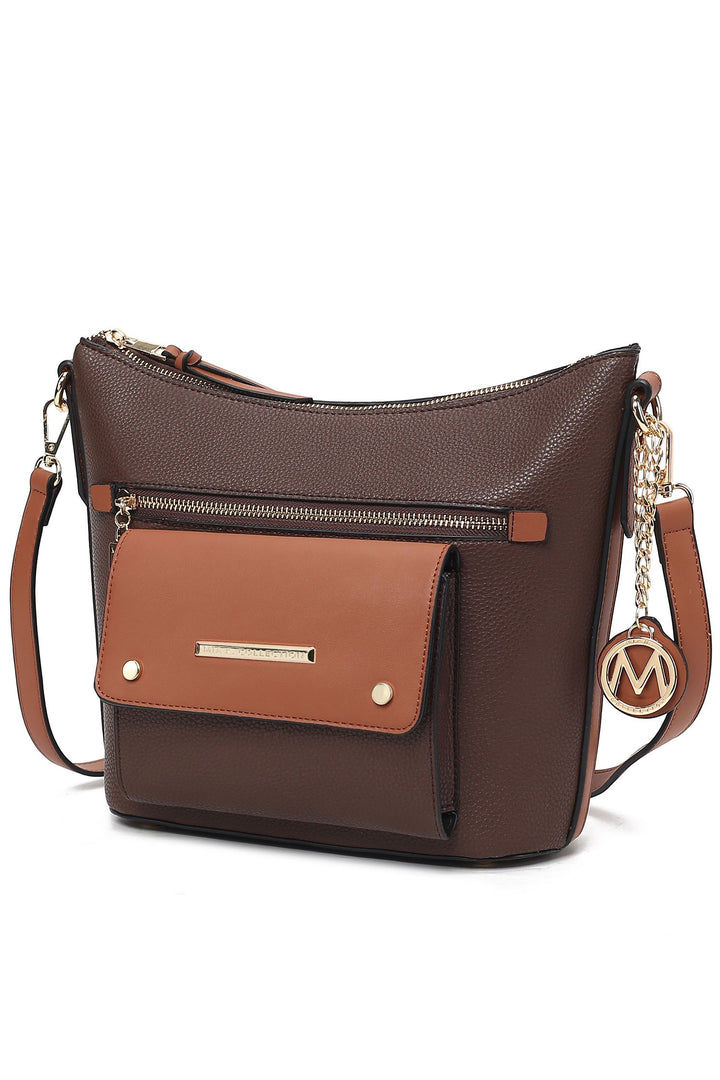 Navy-Mustard Mkf Collection Serenity Color Block Crossbody Bag