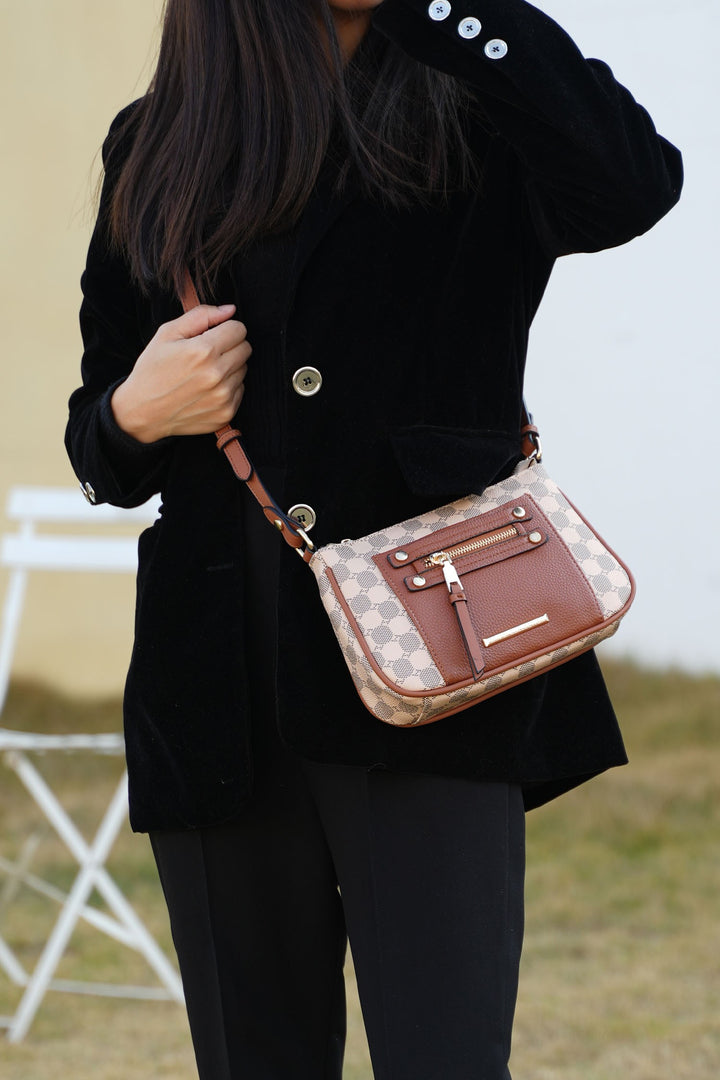 Charcoal Mkf Collection Essie Circular Print Crossbody Bag