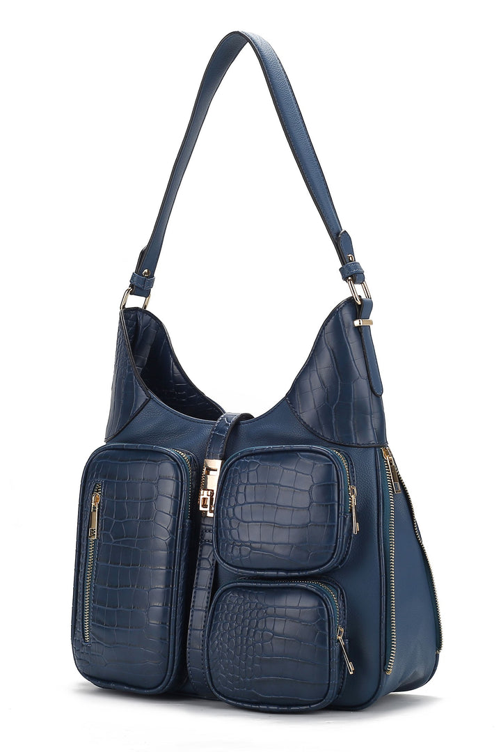 Navy Mkf Collection Daphne Womens Hobo Shoulder Bag