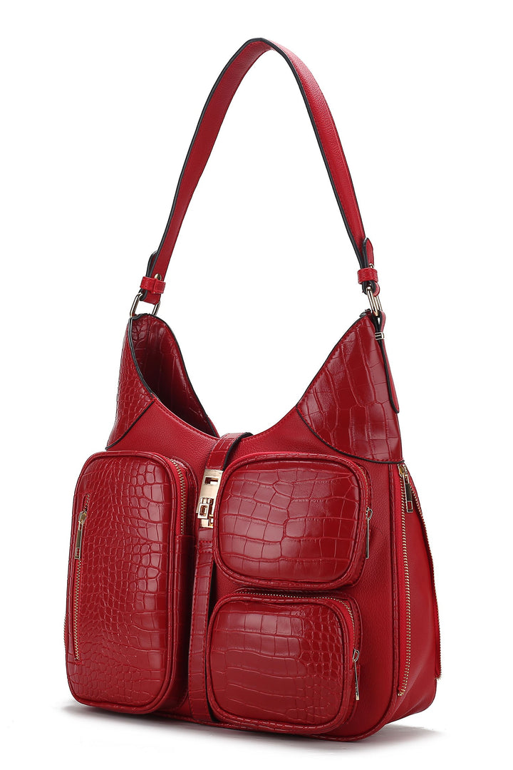 Cognac Mkf Collection Daphne Womens Hobo Shoulder Bag