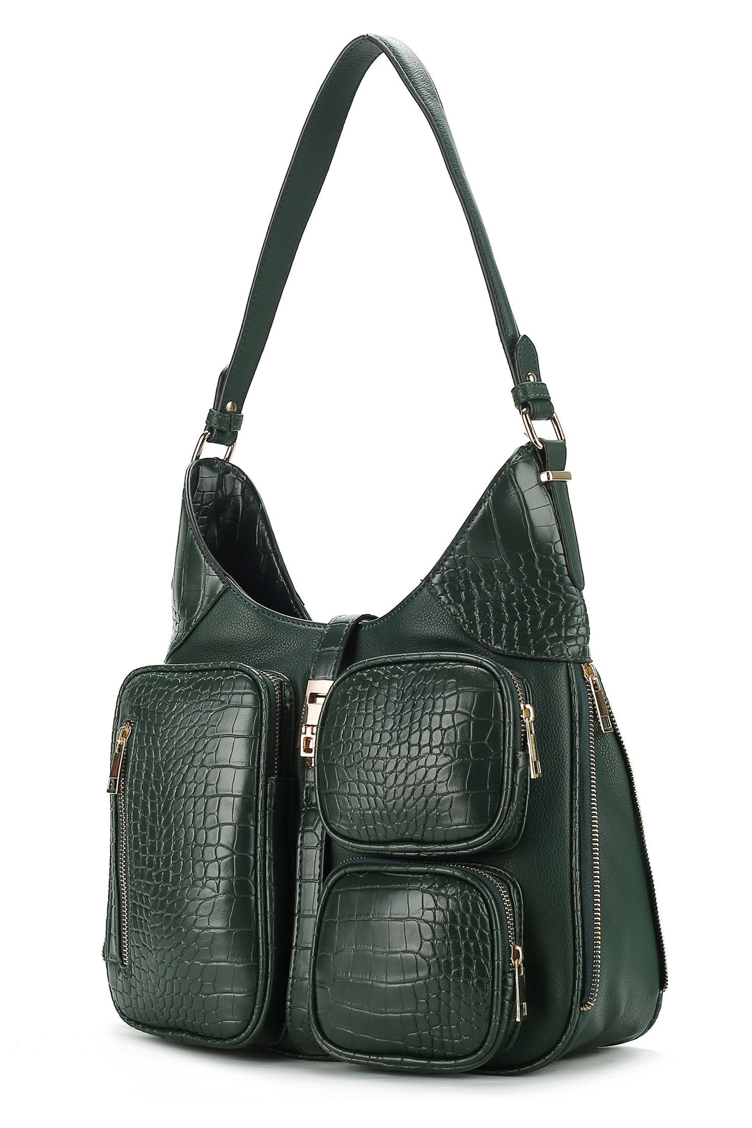 Light Grey Mkf Collection Daphne Womens Hobo Shoulder Bag