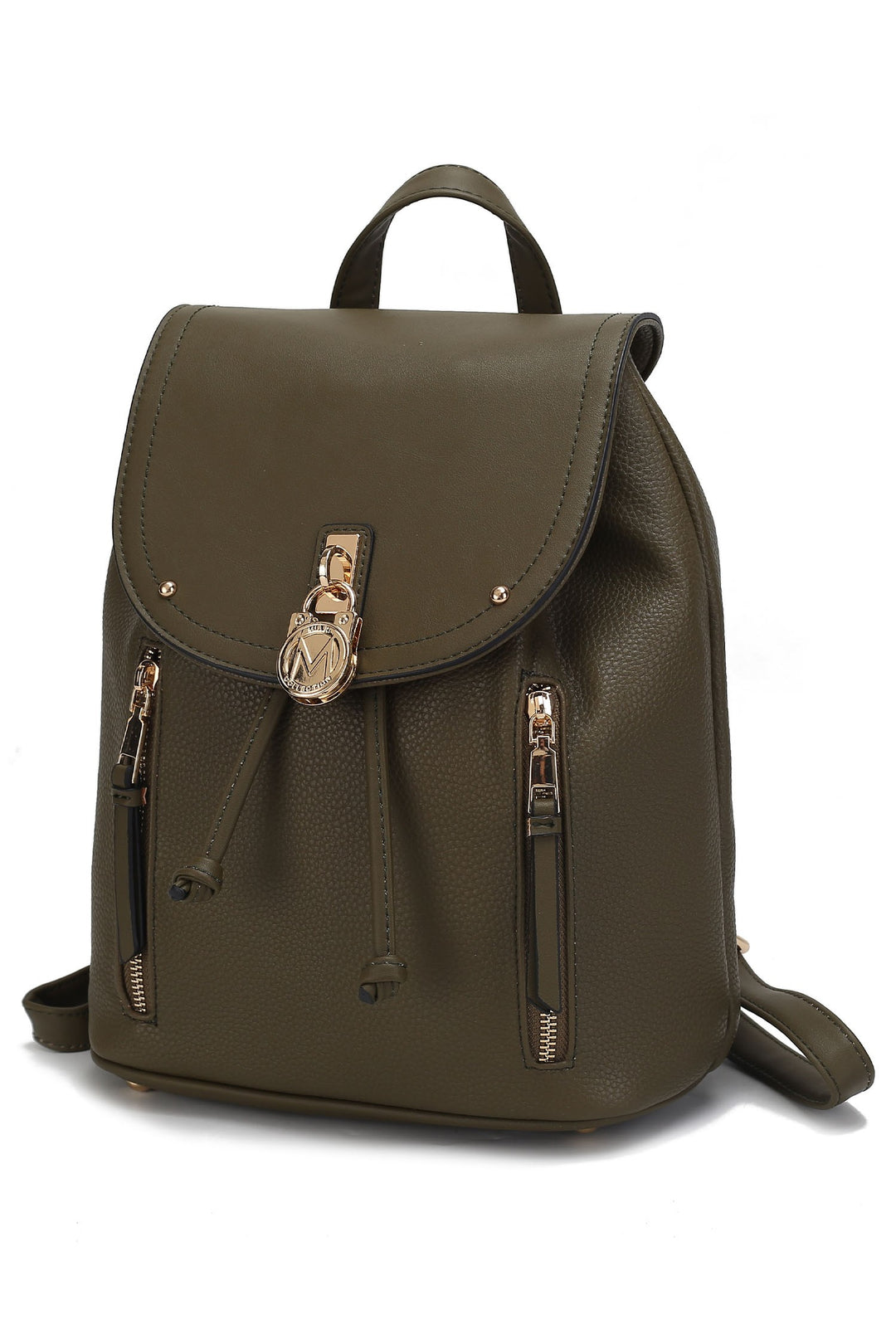 Pewter-Black Mkf Collection Xandria Vegan Leather Backpack