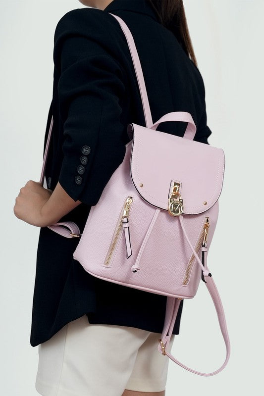 Black-Light Grey Mkf Collection Xandria Vegan Leather Backpack