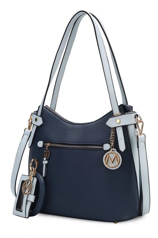 Navy - Light Blue Mkf Collection Jaseli Hobo Wristlet Bracelet