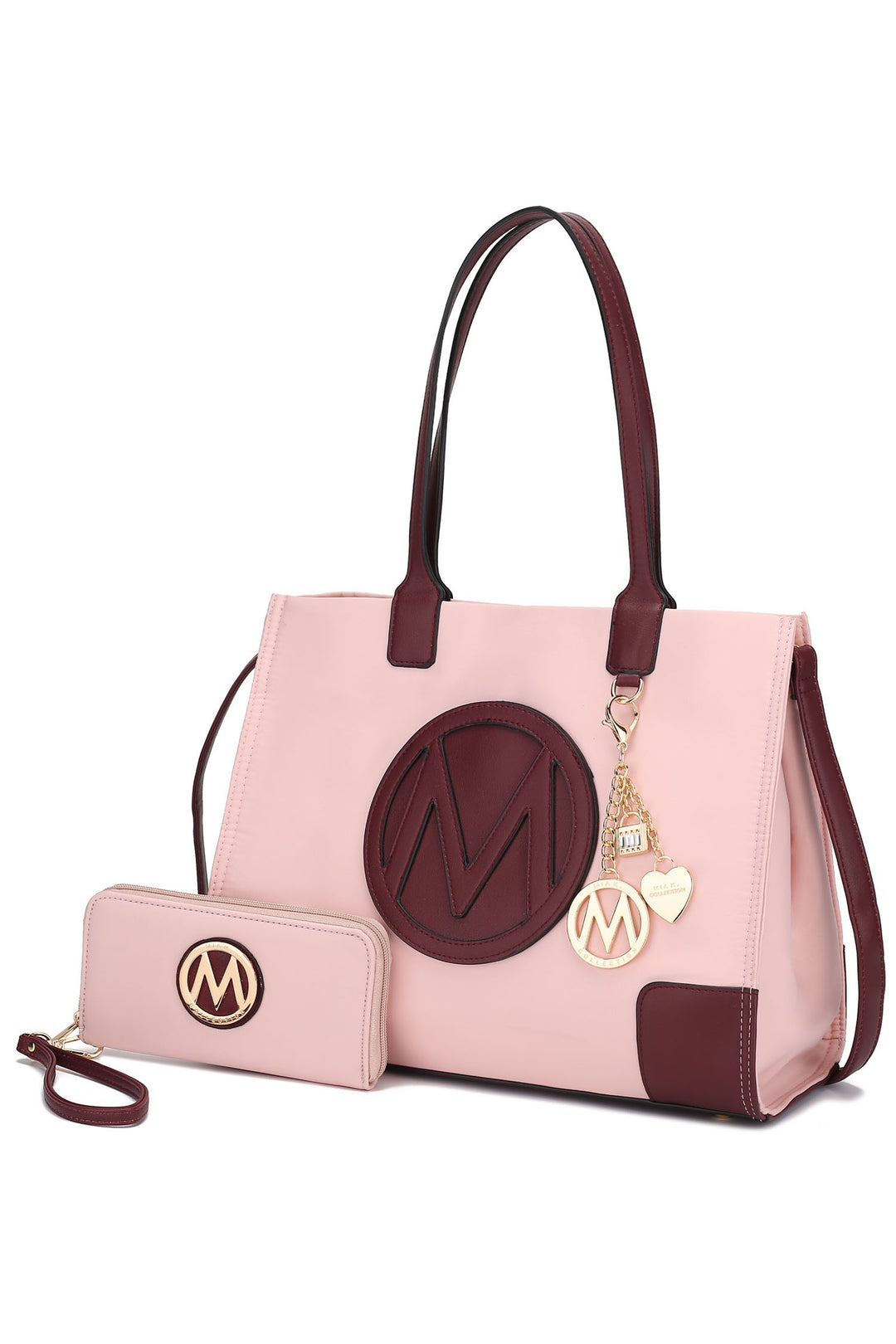 Charcoal - Light Grey Mkf Collection Louise Tote And Wallet Set