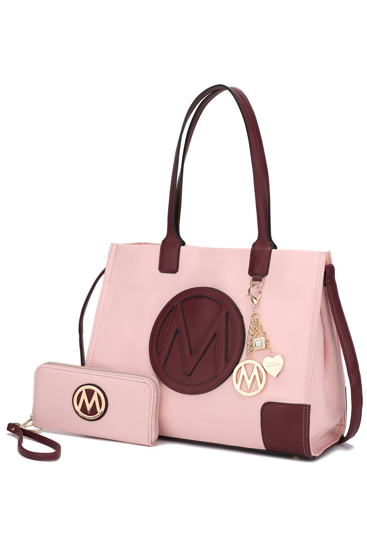 Charcoal - Light Grey Mkf Collection Louise Tote And Wallet Set