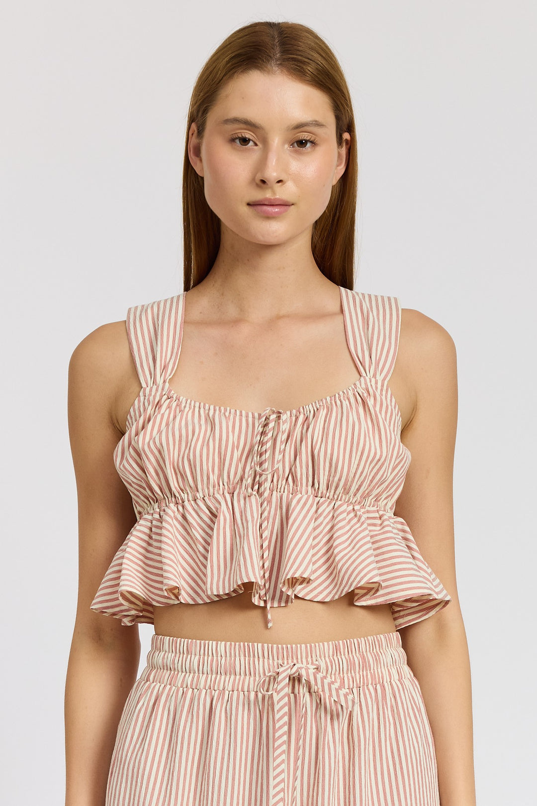 Rose White Babydoll Cropped Top 1