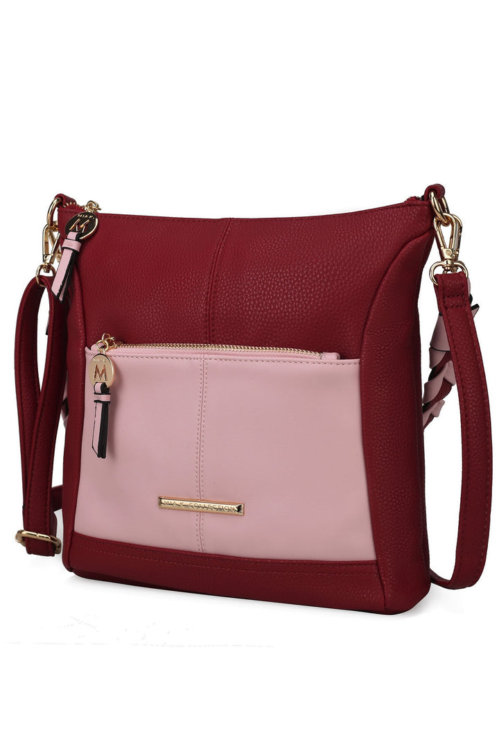 Pewter Black Mkf Collection Nala Vegan Leather Shoulder Bag