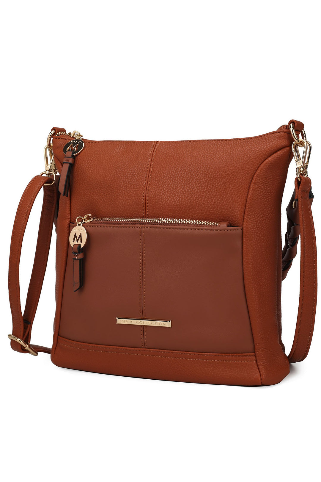 Cognac - Coffee Mkf Collection Nala Vegan Leather Shoulder Bag