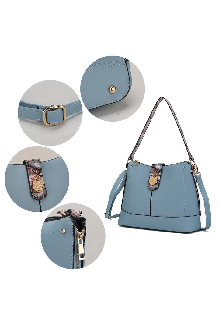 Mkf Collection Snake Vegan Leather Shoulder Bag