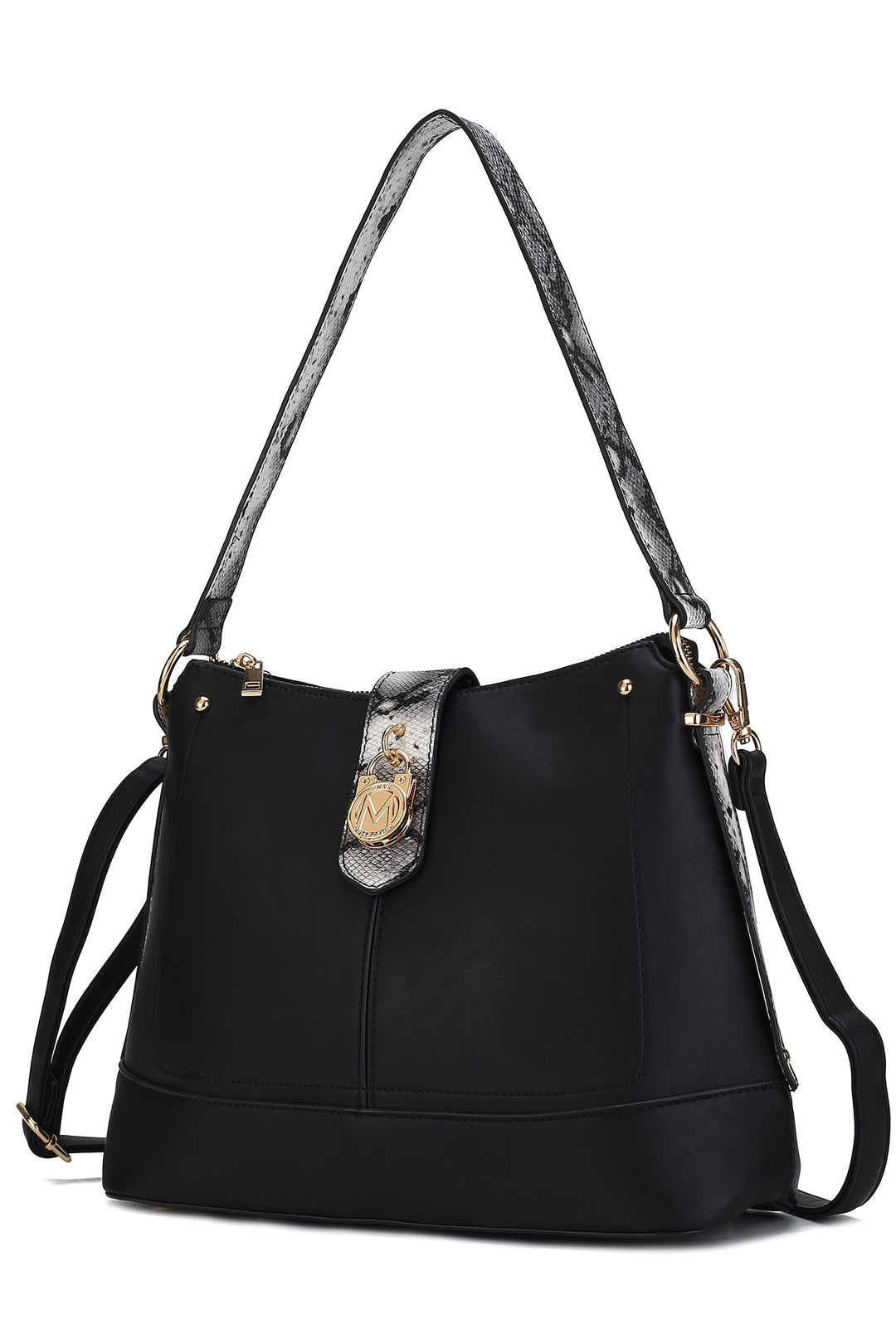 Red Mkf Collection Snake Vegan Leather Shoulder Bag