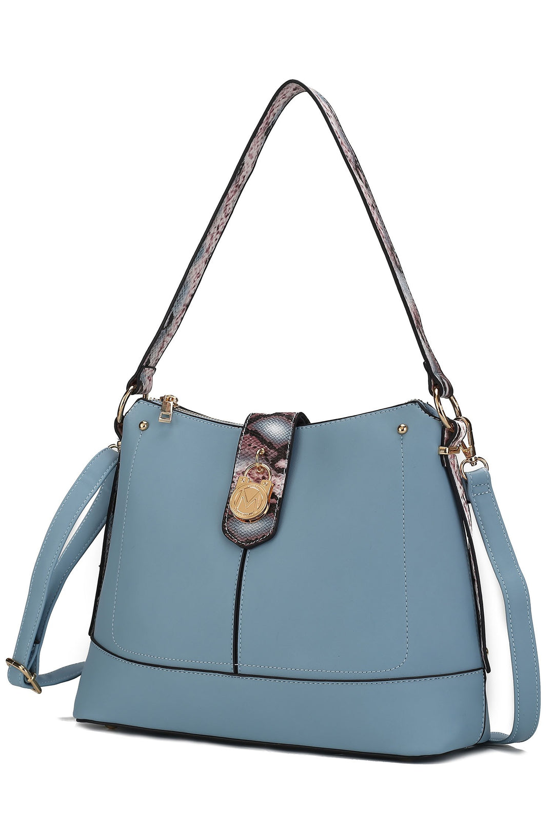 Mkf Collection Snake Vegan Leather Shoulder Bag
