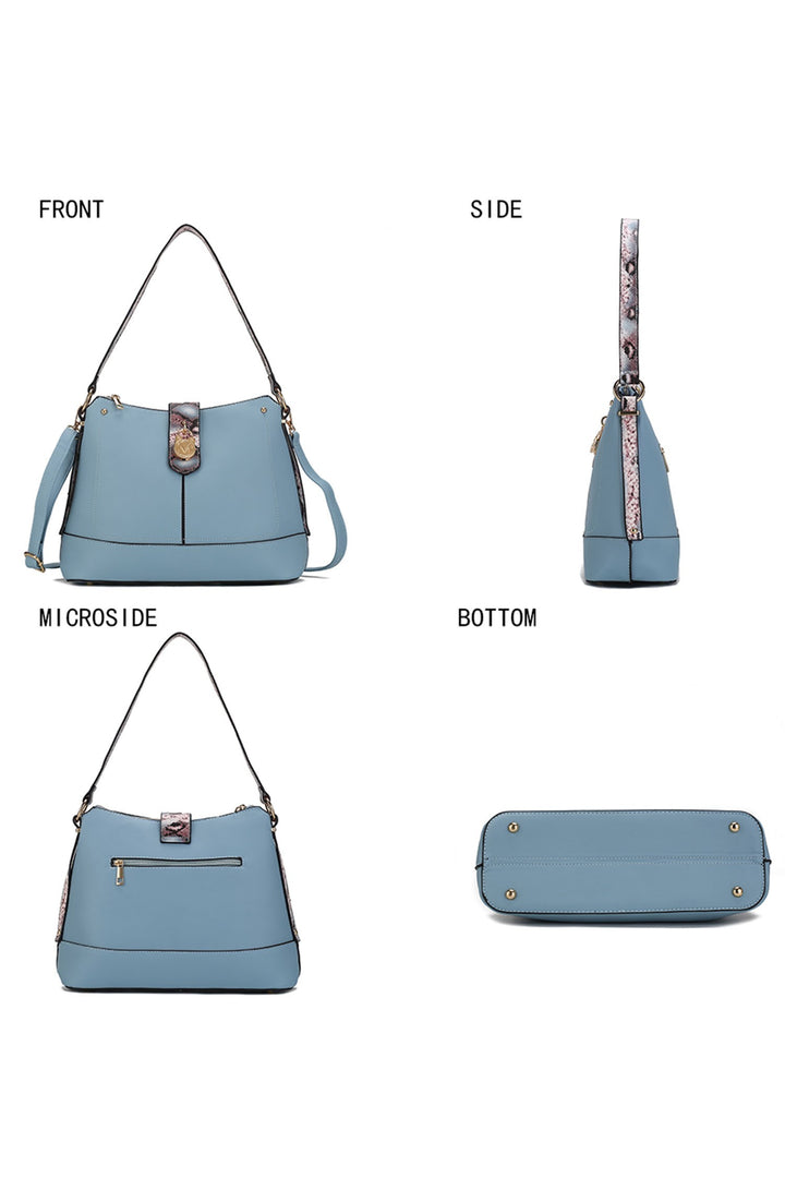 Mkf Collection Snake Vegan Leather Shoulder Bag