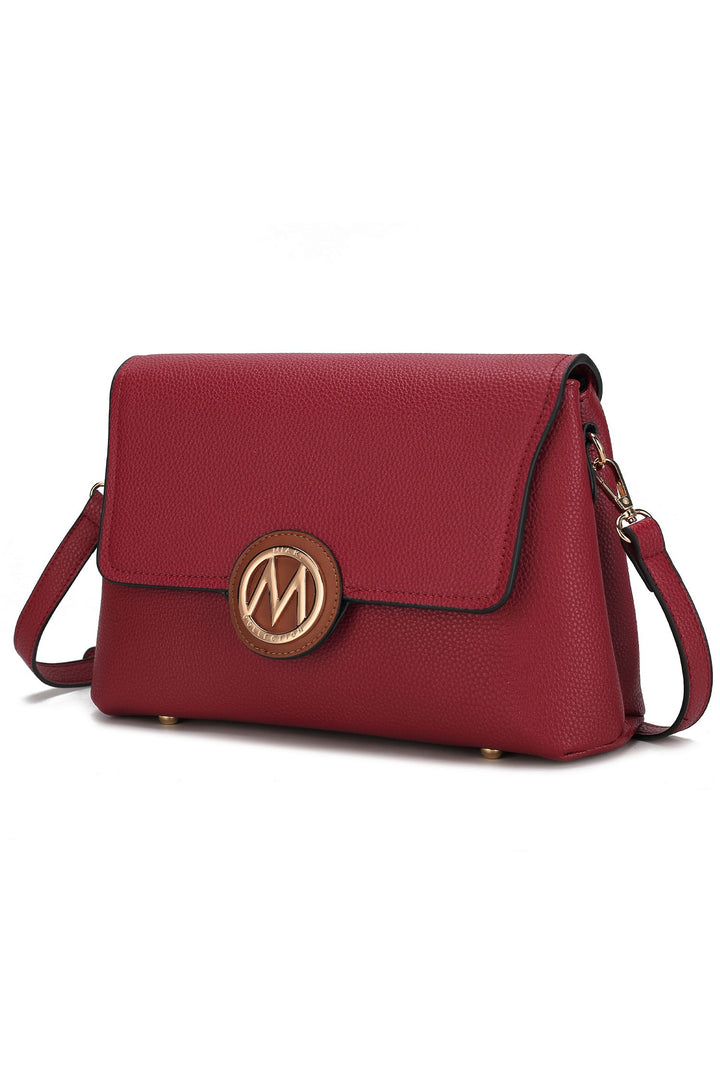 Brown-Black Mkf Collection Johanna Womens Crossbody Bag
