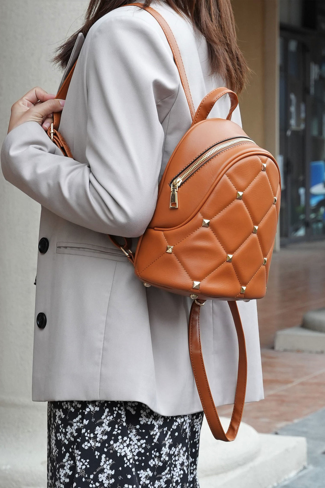 Blue Mkf Collection Hayden With Studs Womens Backpack
