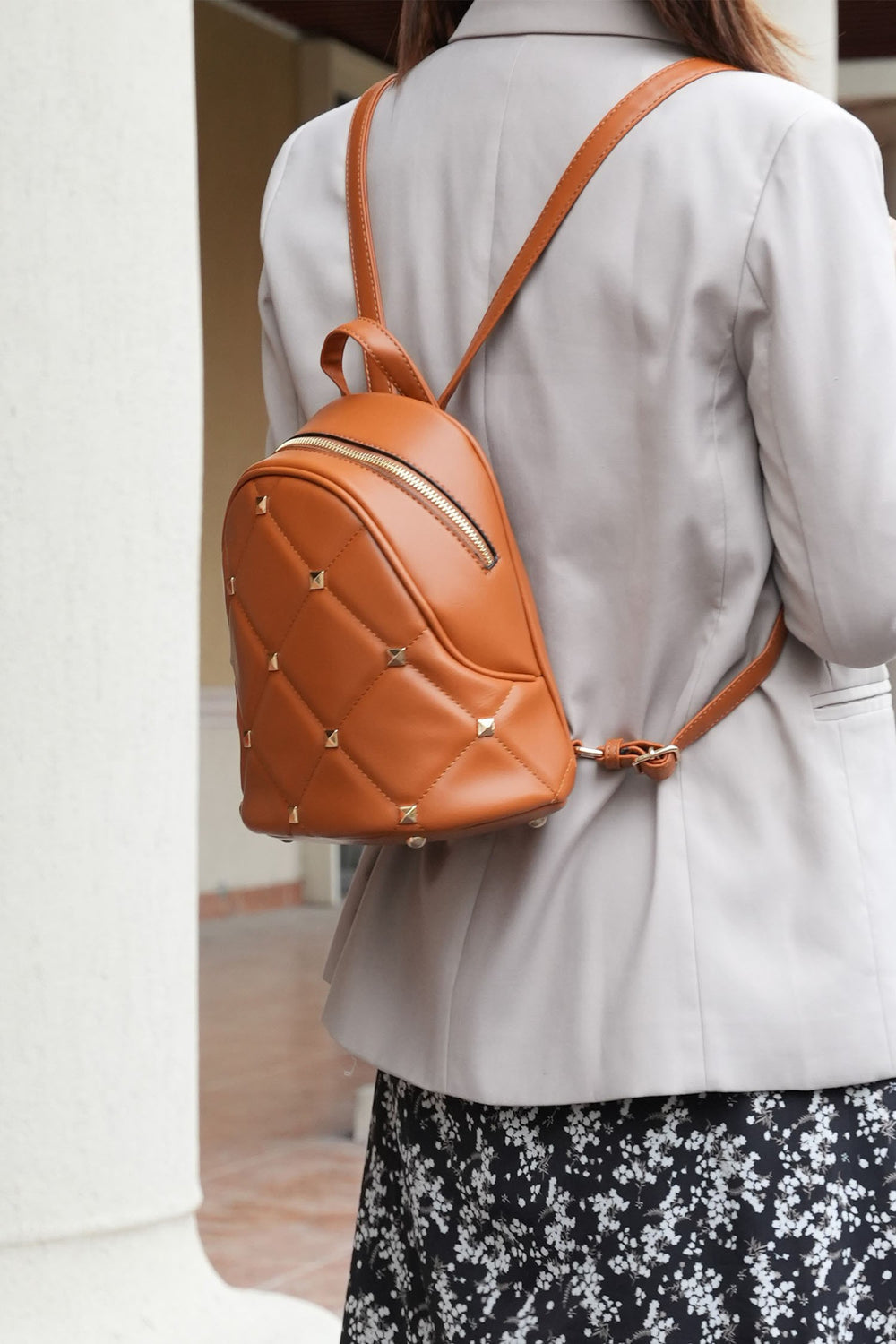Blush Mkf Collection Hayden With Studs Womens Backpack