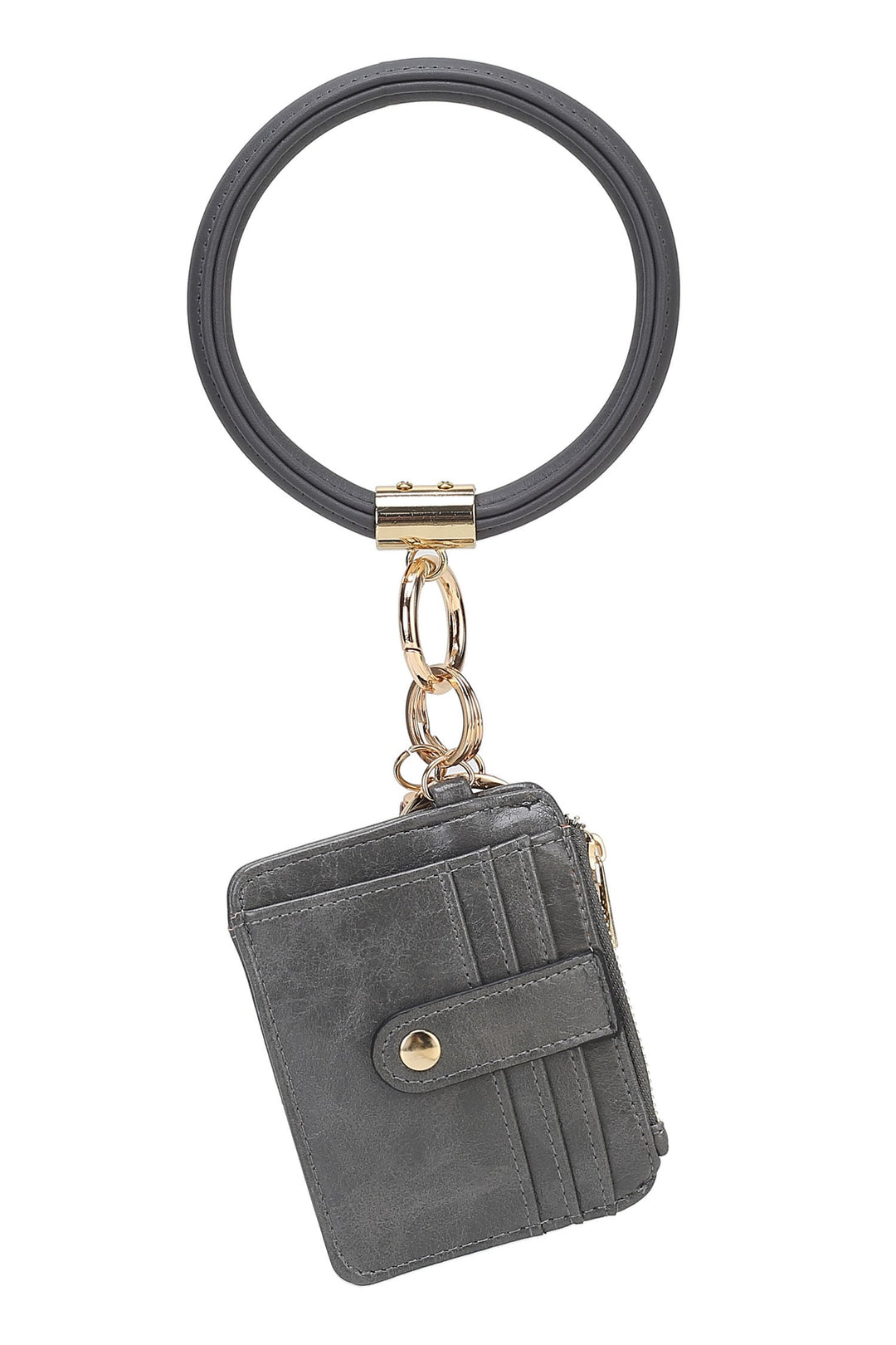 Yellow Mkf Collection Vegan Leather Bracelet Keychain