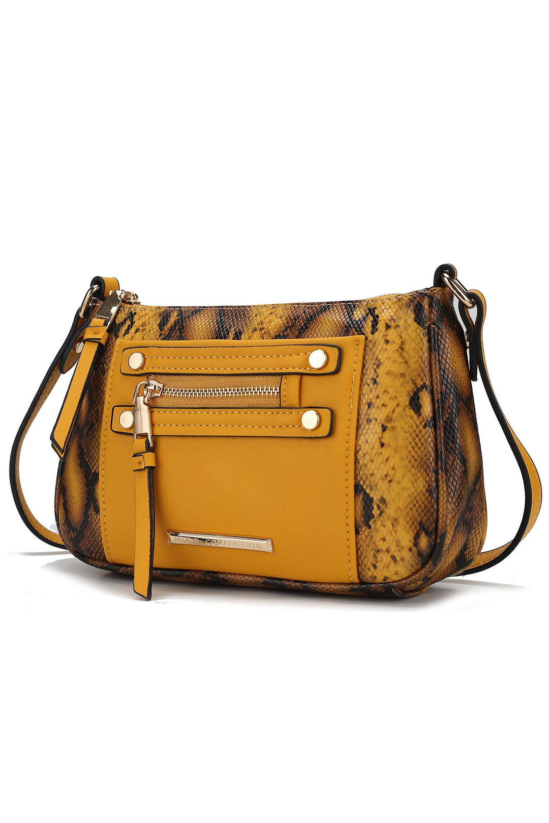 Cognac Mkf Collection Essie Snake Embossed Crossbody