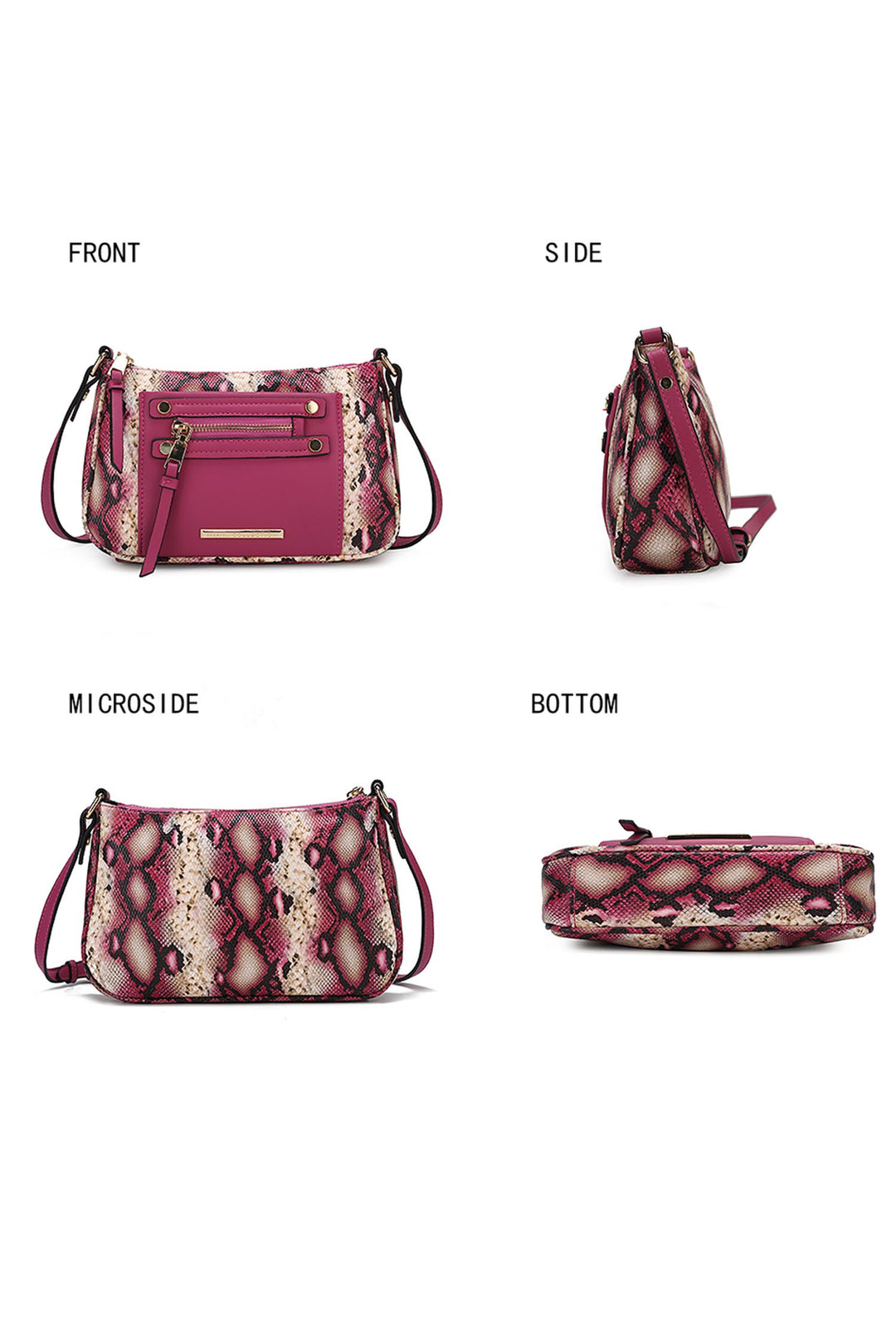 Mkf Collection Essie Snake Embossed Crossbody