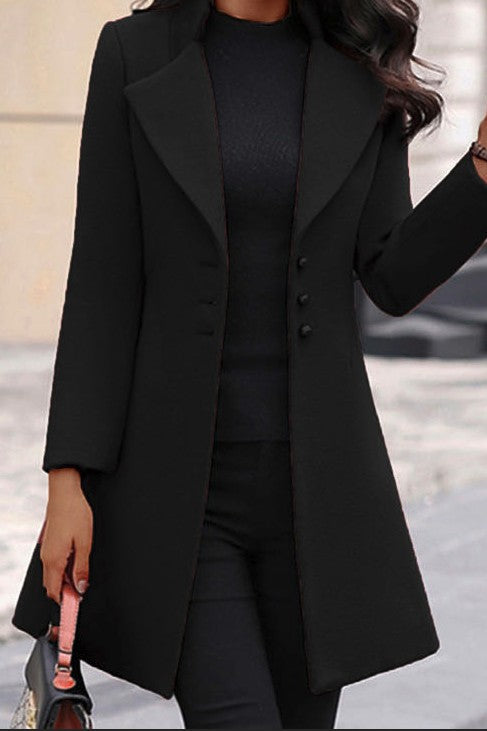 Grey Long Blazer Coat