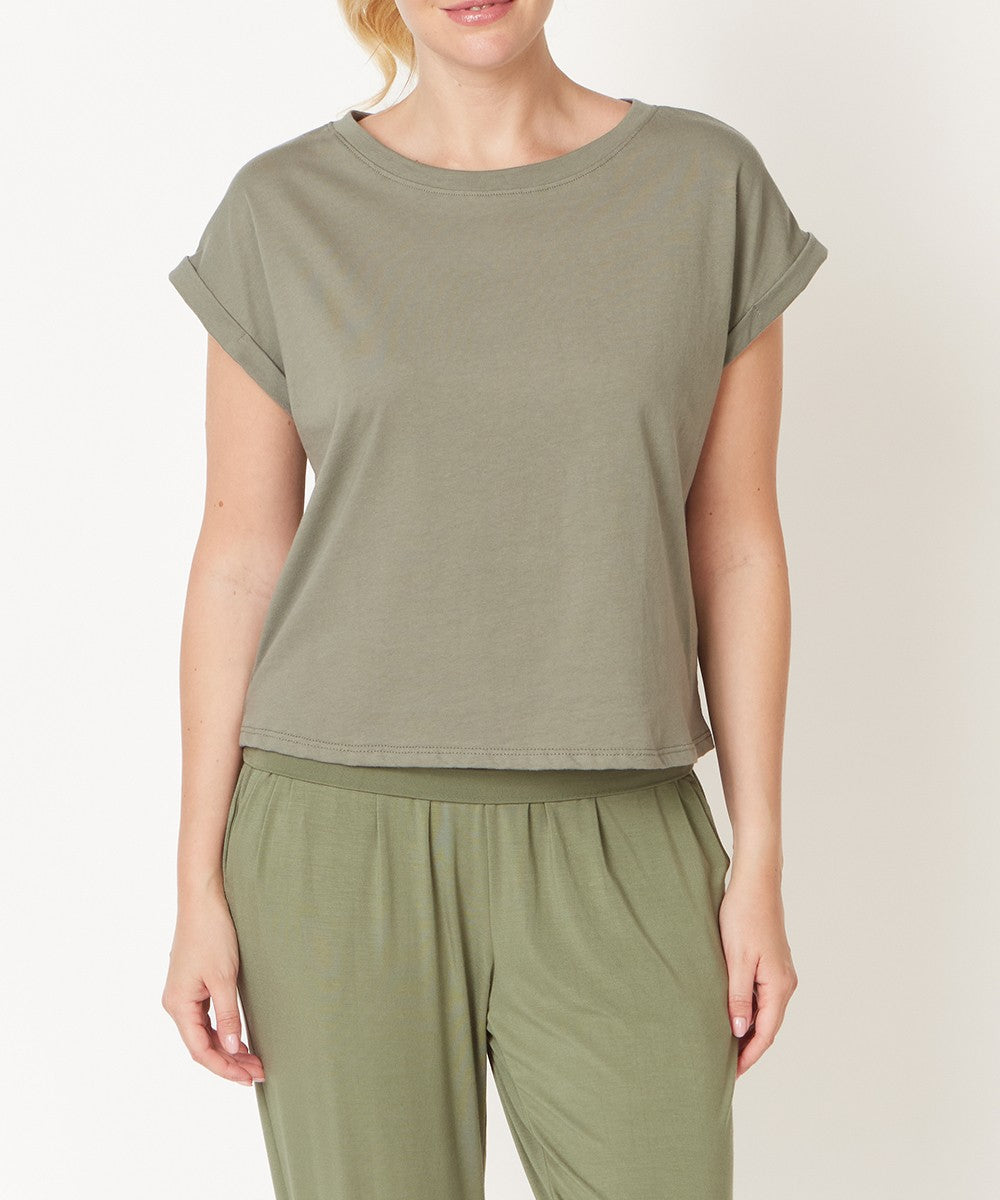 Cotton Jersey Fabina Crop Top