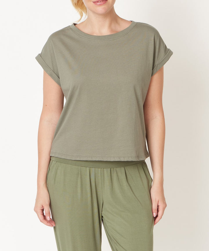 Cotton Jersey Fabina Crop Top