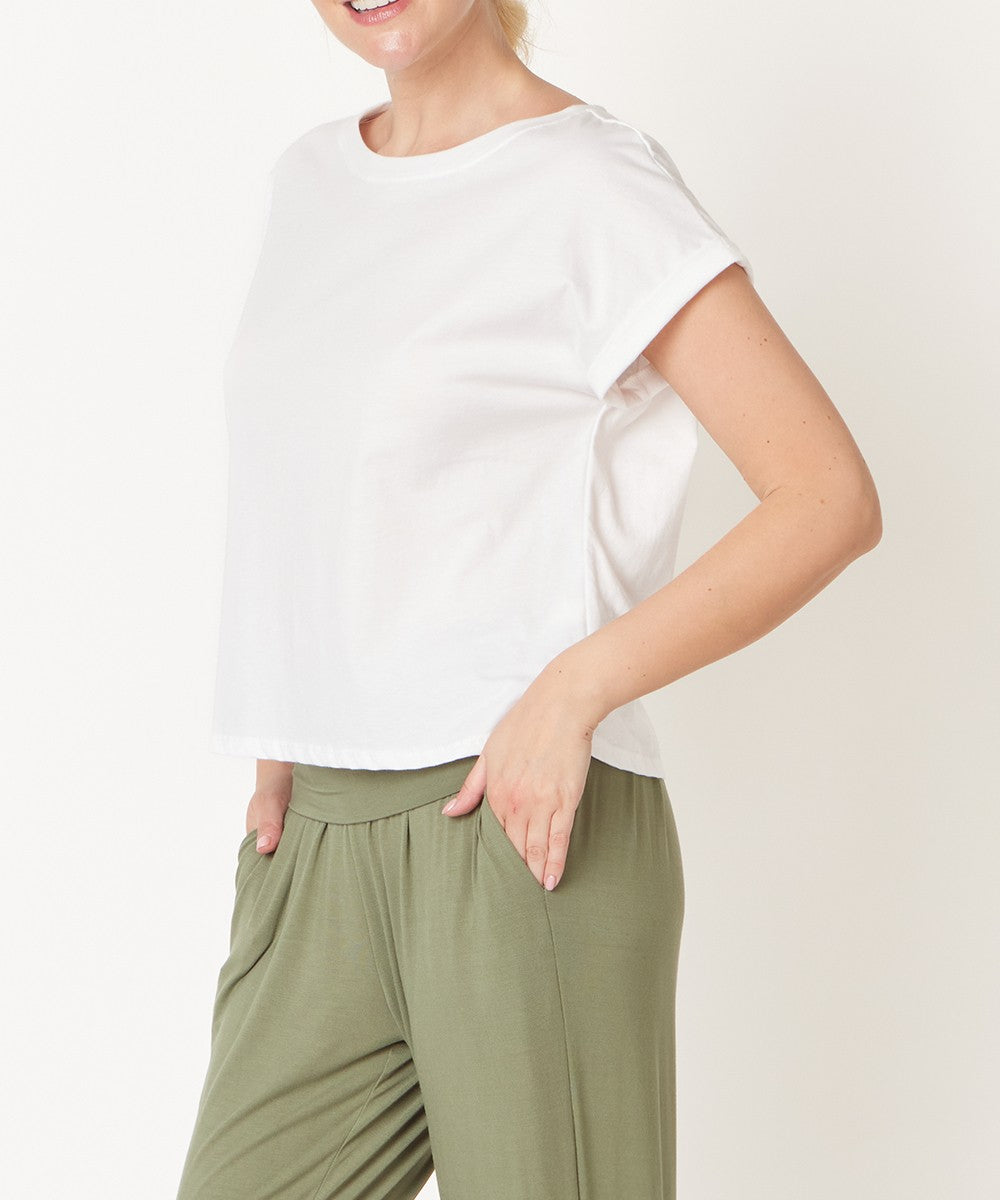 Cotton Jersey Fabina Crop Top
