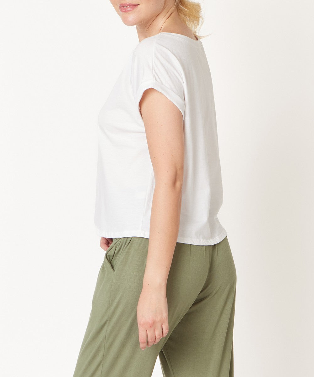 Cotton Jersey Fabina Crop Top