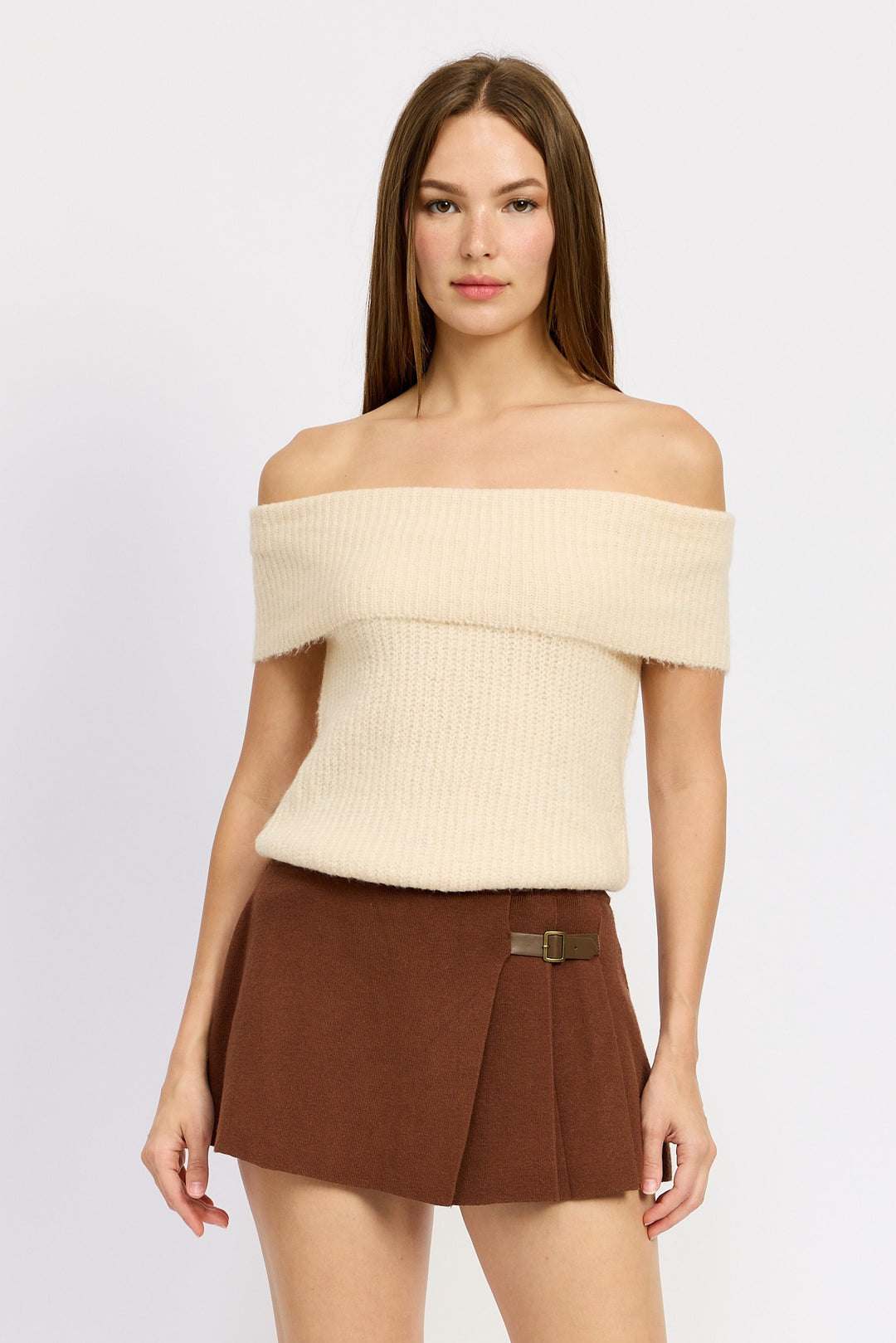 Ivory Ribbed Tube Top