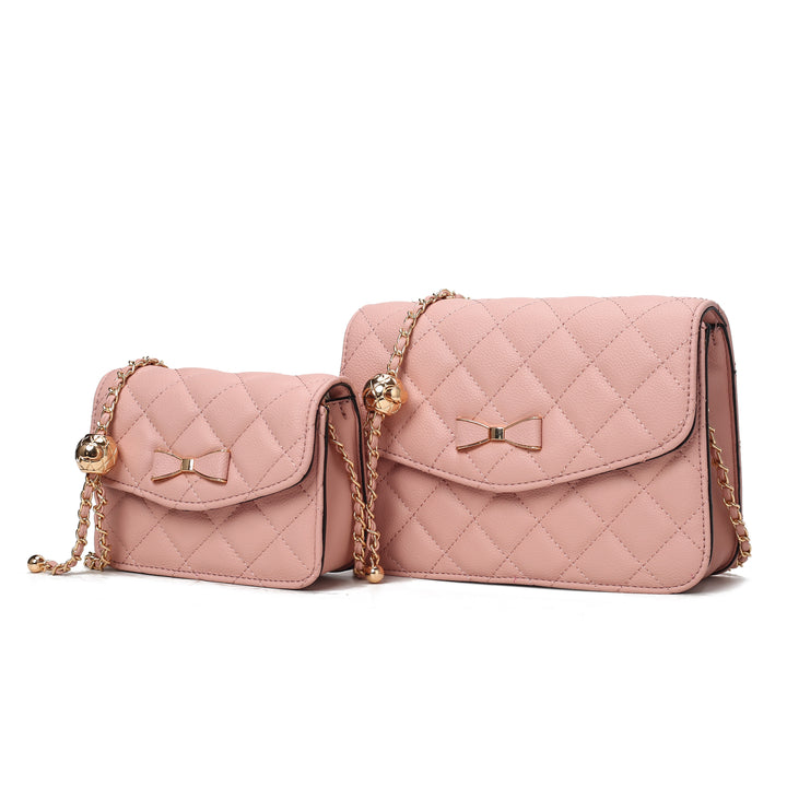 White Mkf Blossom Womens Crossbody Set Bag By Mia K
