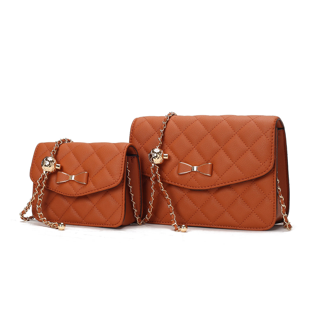 Khaki Mkf Blossom Womens Crossbody Set Bag By Mia K