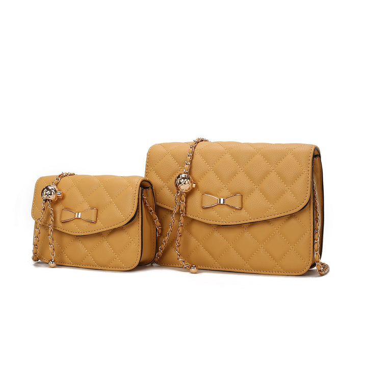 Taupe Mkf Blossom Womens Crossbody Set Bag By Mia K