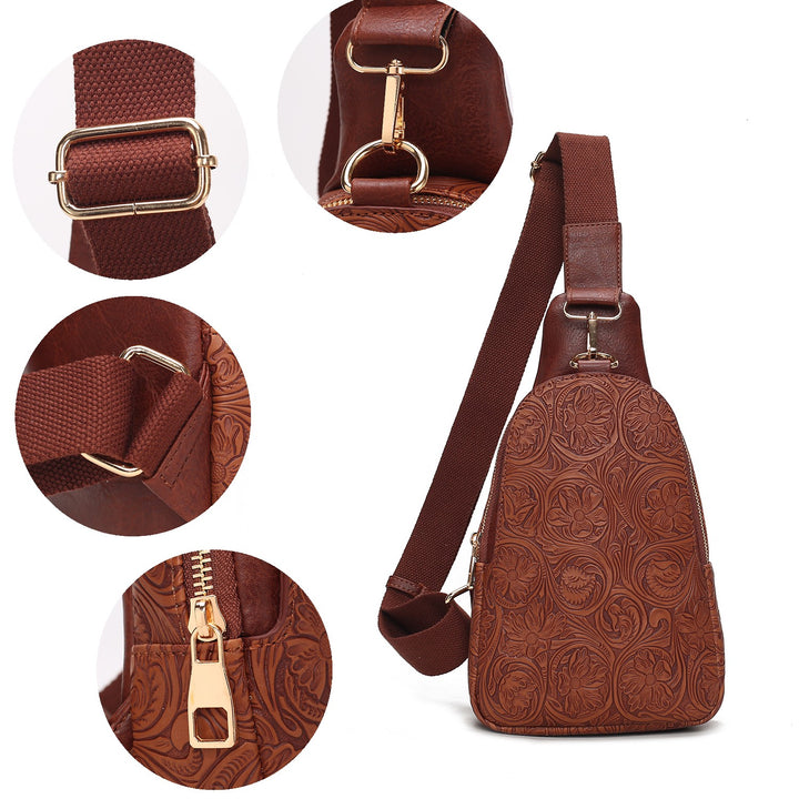 Mkf Collection Millie Embossed Sling Bag By Mia K