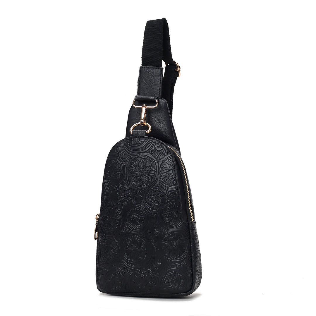 Black Mkf Collection Millie Embossed Sling Bag By Mia K