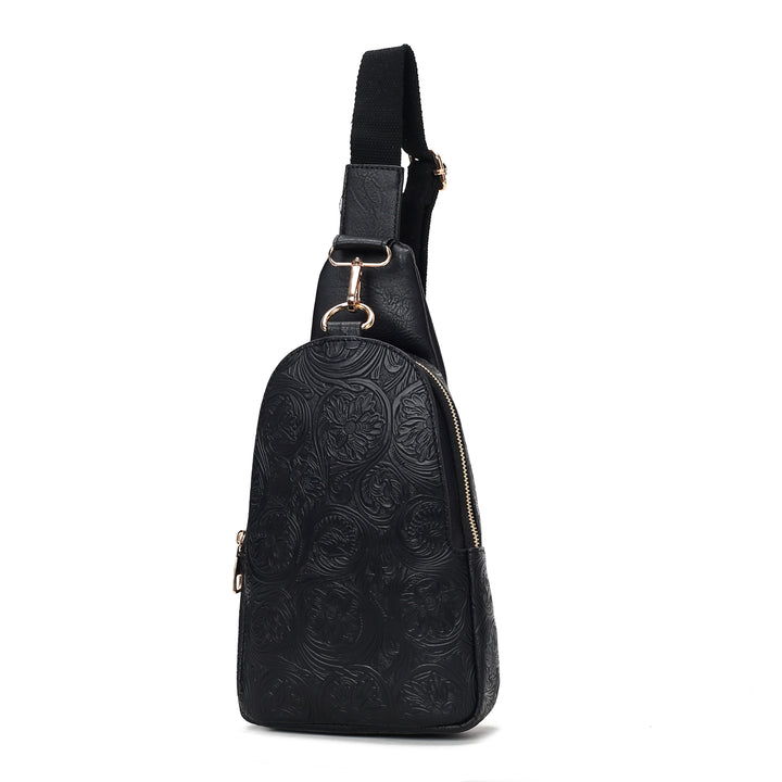Black Mkf Collection Millie Embossed Sling Bag By Mia K