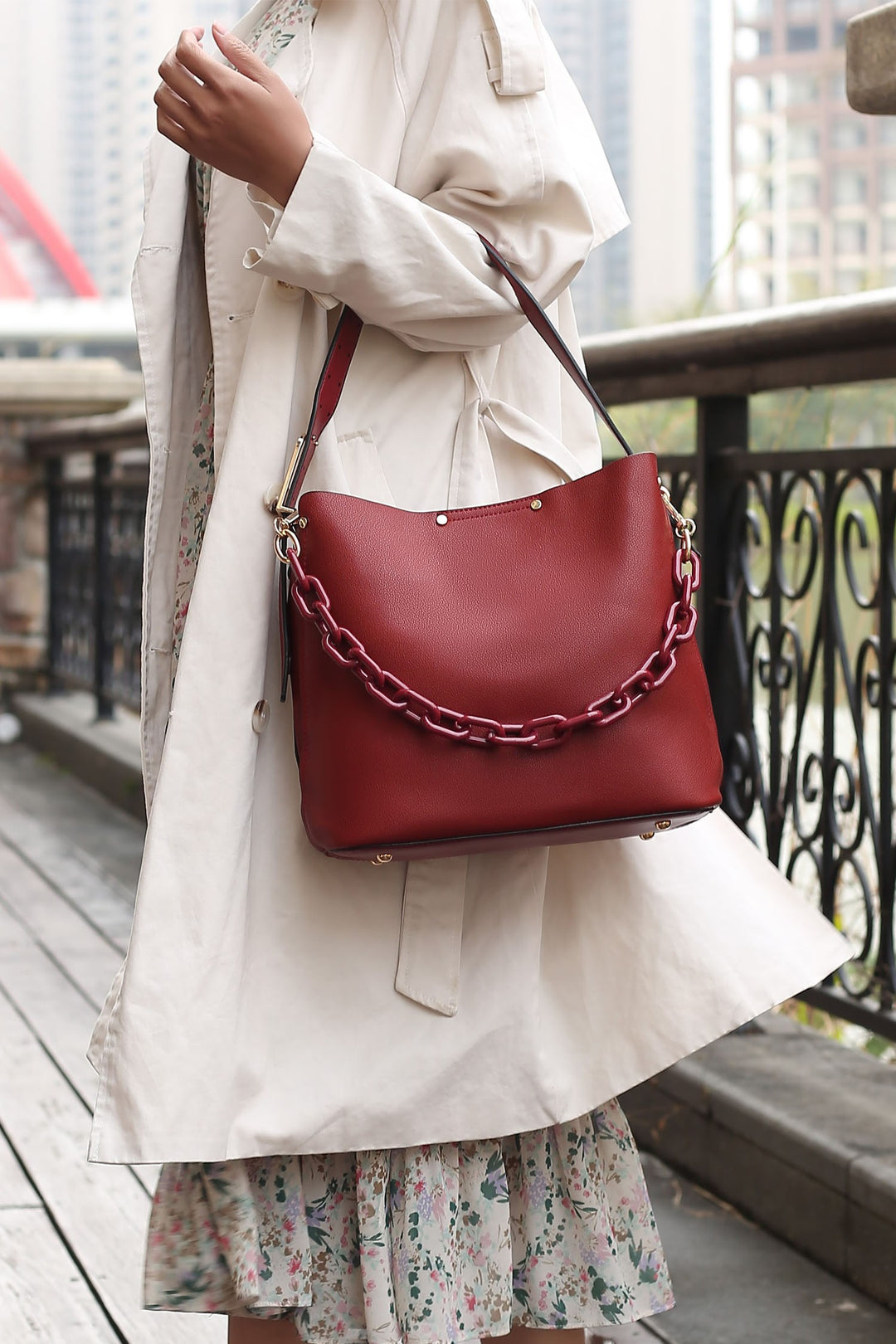 Black Mkf Chelsea Hobo Shoulder Bag By Mia K